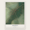 Augusta, Montana map print, the full design