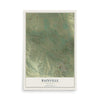 Map of Bainville, Montana, 12 x 18 inch unframed archival matte print