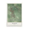 Map of Belgrade, Montana, 12 x 18 inch unframed archival matte print
