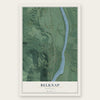 Belknap, Montana map print, the full design
