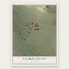 Big Sky Colony, Montana map print, the full design