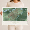 Map of Big Timber, Montana, 12 x 18 inch unframed archival matte print