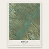 Birney, Montana map print, the full design
