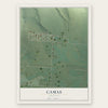 Camas, Montana map print, the full design