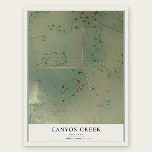 Canyon Creek, Montana map print, the full design