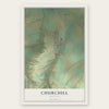 Churchill, Montana map print, the full design