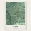 Coram, Montana map print, the full design