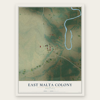 East Malta Colony, Montana map print, the full design