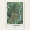 East Missoula, Montana map print, the full design
