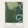 Edgar, Montana map print, the full design