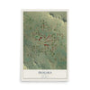 Map of Ekalaka, Montana, 12 x 18 inch unframed archival matte print