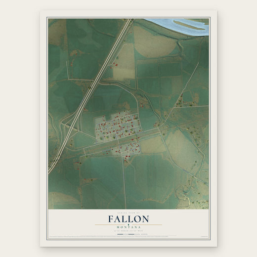 Fallon, Montana map print, the full design