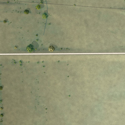 Second close-up of the map of Flaxville, Montana print showing more streets and buildings