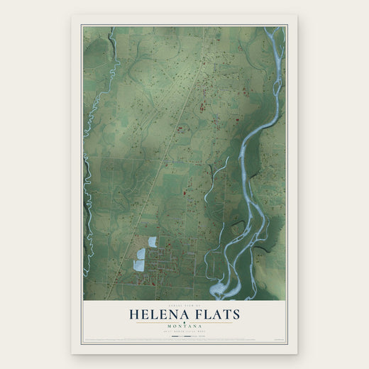 Helena Flats, Montana map print, the full design