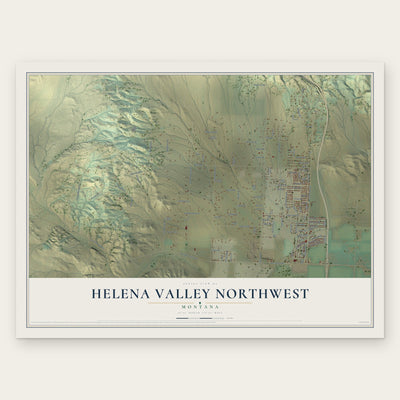 Helena Valley Northwest, Montana map print, the full design