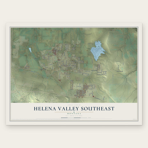 Helena Valley Southeast, Montana map print, the full design