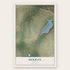 Herron, Montana map print, the full design