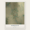 Homestead, Montana map print, the full design