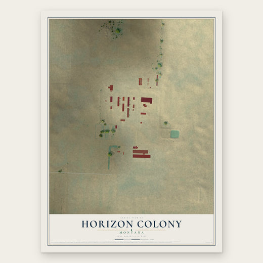 Horizon Colony, Montana map print, the full design