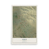 Map of Ismay, Montana, 12 x 18 inch unframed archival matte print