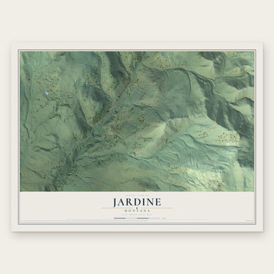 Jardine, Montana map print, the full design