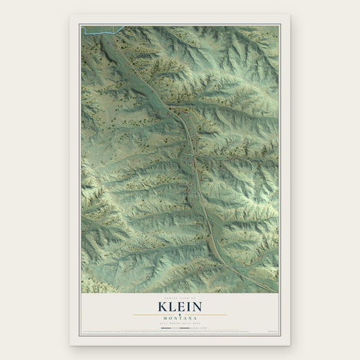 Klein, Montana map print, the full design