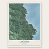 Lakeside, Montana map print, the full design