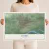 Map of Laurel, Montana, 12 x 18 inch unframed archival matte print