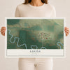 Map of Lavina, Montana, 12 x 18 inch unframed archival matte print