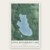 Little Bitterroot Lake, Montana map print, the full design