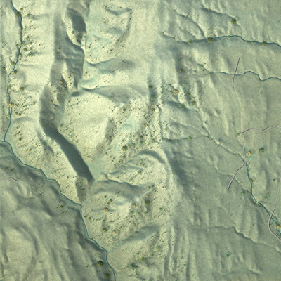 Second close-up of the map of Livingston, Montana print showing more streets and buildings