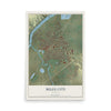 Map of Miles City, Montana, 12 x 18 inch unframed archival matte print