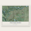 Orchard Homes, Montana map print, the full design