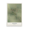 Map of Outlook, Montana, 12 x 18 inch unframed archival matte print