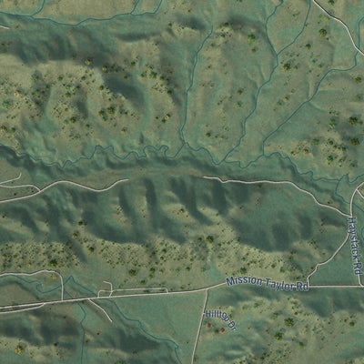 Close-up of the map of Parker School, Montana print showing street and building detail
