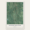 Pioneer Junction, Montana map print, the full design