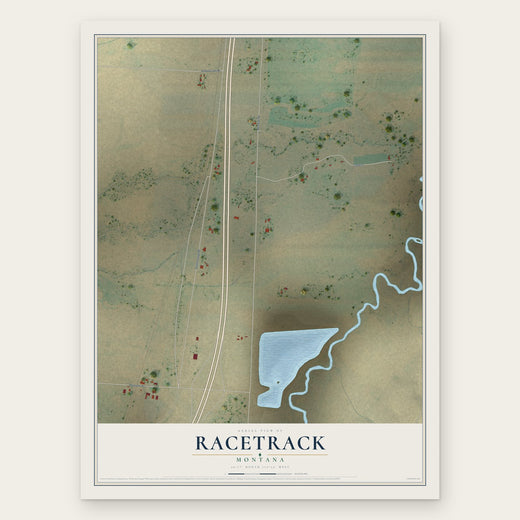 Racetrack, Montana map print, the full design