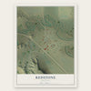 Redstone, Montana map print, the full design