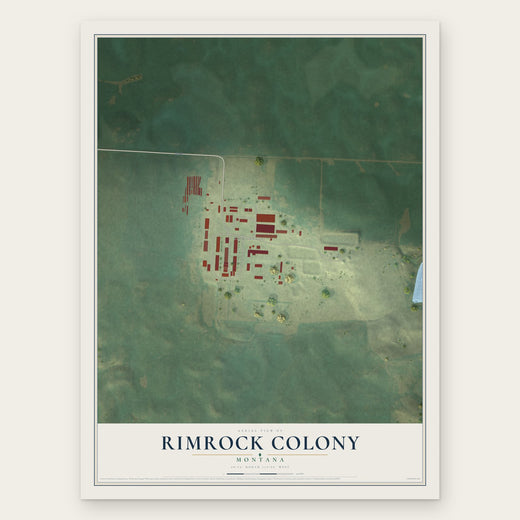 Rimrock Colony, Montana map print, the full design