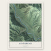 Riverbend, Montana map print, the full design
