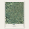Sedan, Montana map print, the full design