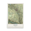 Map of Shelby, Montana, 12 x 18 inch unframed archival matte print