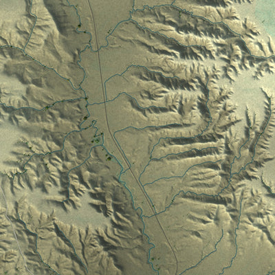 Close-up of the map of Shelby, Montana print showing street and building detail