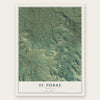 St. Pierre, Montana map print, the full design