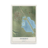 Map of Sunburst, Montana, 12 x 18 inch unframed archival matte print