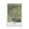 Map of Terry, Montana, 12 x 18 inch unframed archival matte print