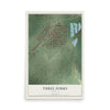 Map of Three Forks, Montana, 12 x 18 inch unframed archival matte print