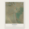 Twodot, Montana map print, the full design