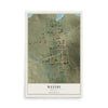 Map of Westby, Montana, 12 x 18 inch unframed archival matte print