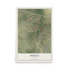 Map of Wibaux, Montana, 12 x 18 inch unframed archival matte print